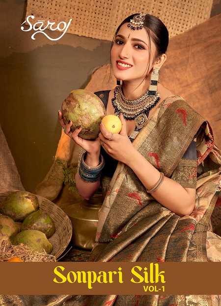 Sonpari Silk Vol 1 By Saroj Linen Cotton Traditional Silk Wholesale Saree In India